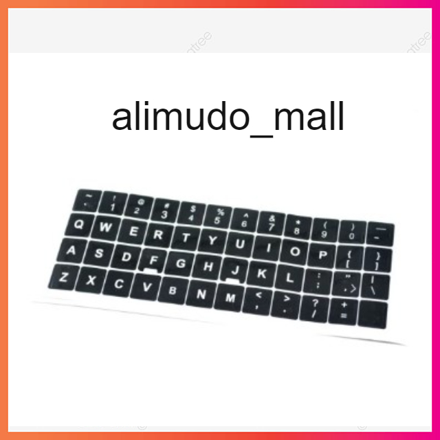 Sticker keyboard English QWERTY angka komputer