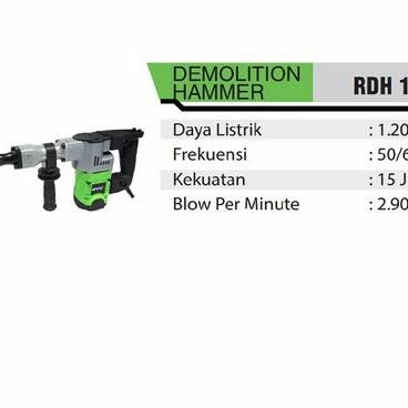 RYU DEMOLITION HAMMER RDH 15 RYU RDH 15 jack hammer drill mesin bobok beton demolition hammer