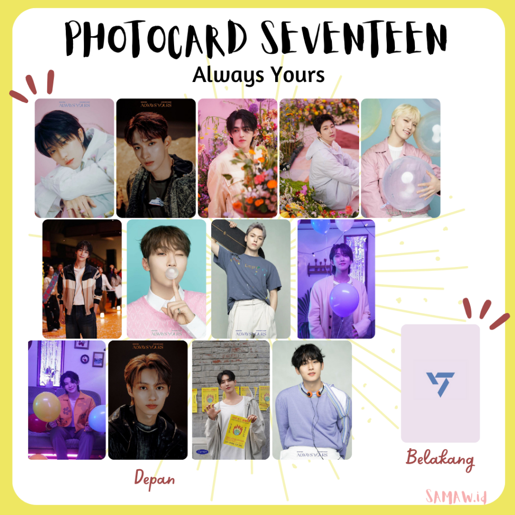 PHOTOCARD SEVENTEEN ALWAYS YOURS