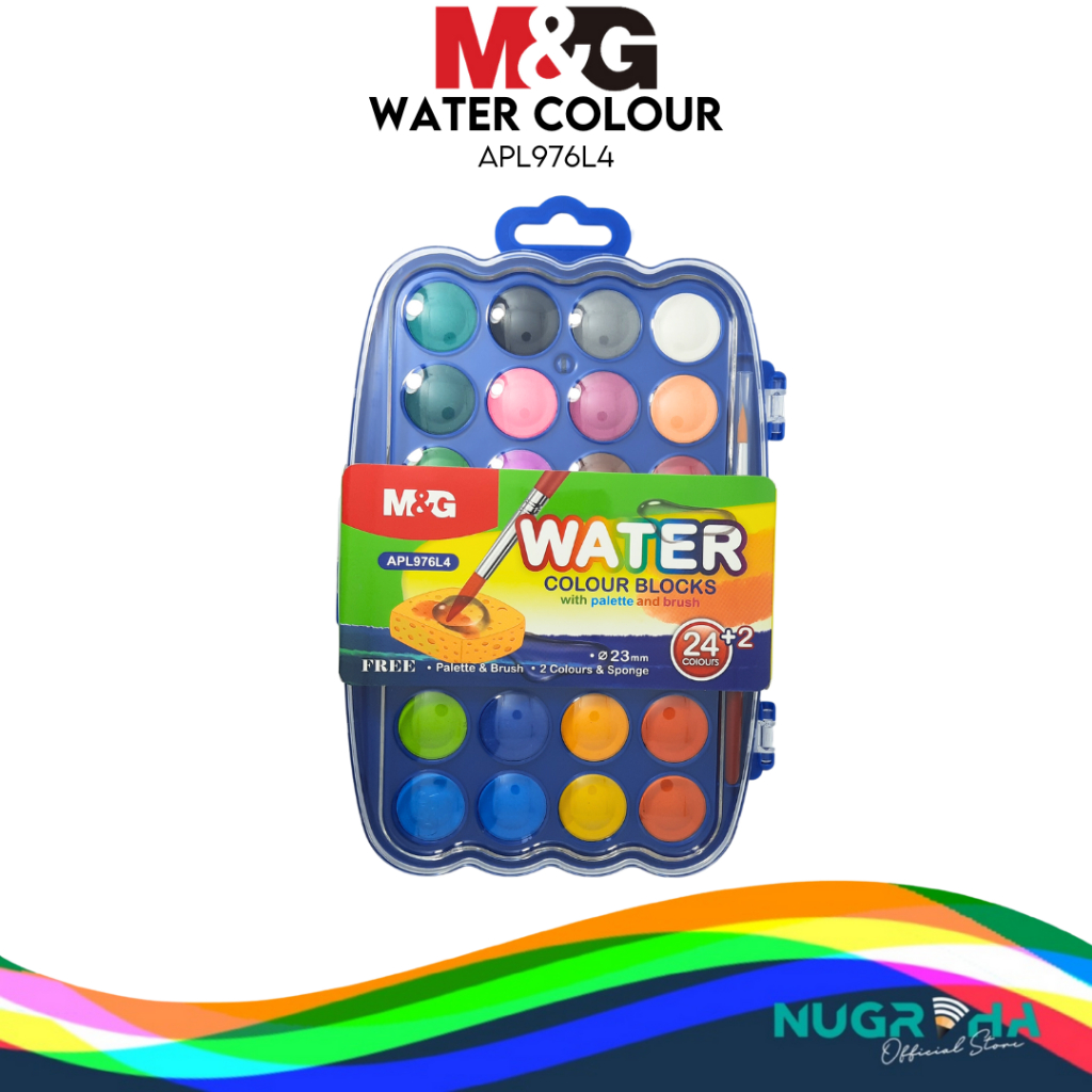 

CAT AIR WATER COLOUR LUKIS M&G 24 + 2 WARNA KECIL APL976L4