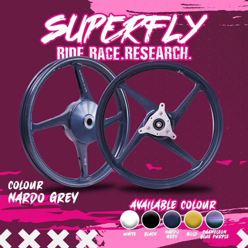 Pelek Racing SUPERFLY Ring 17"..Aerox 155 OLD/Aerox 155 NEW/Lexi/Pcx 150 OLD/Pcx 150 NEW/PCX 160