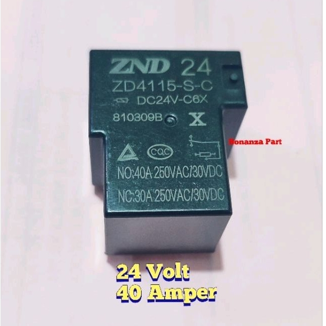 Relay 12v 24V 40A ZND 5pin Relay kodok  40A