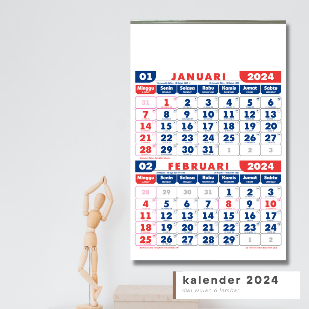 

Kalender 2024 terbaru 6 lembar