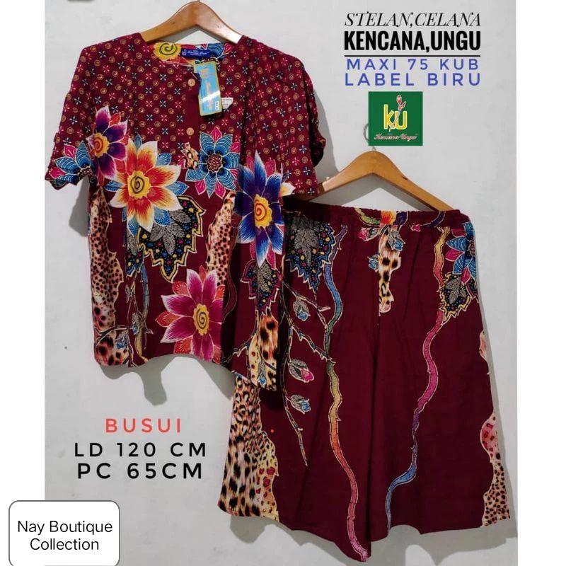 Setelan Kencana ungu maxi / Daster kulot jumbo