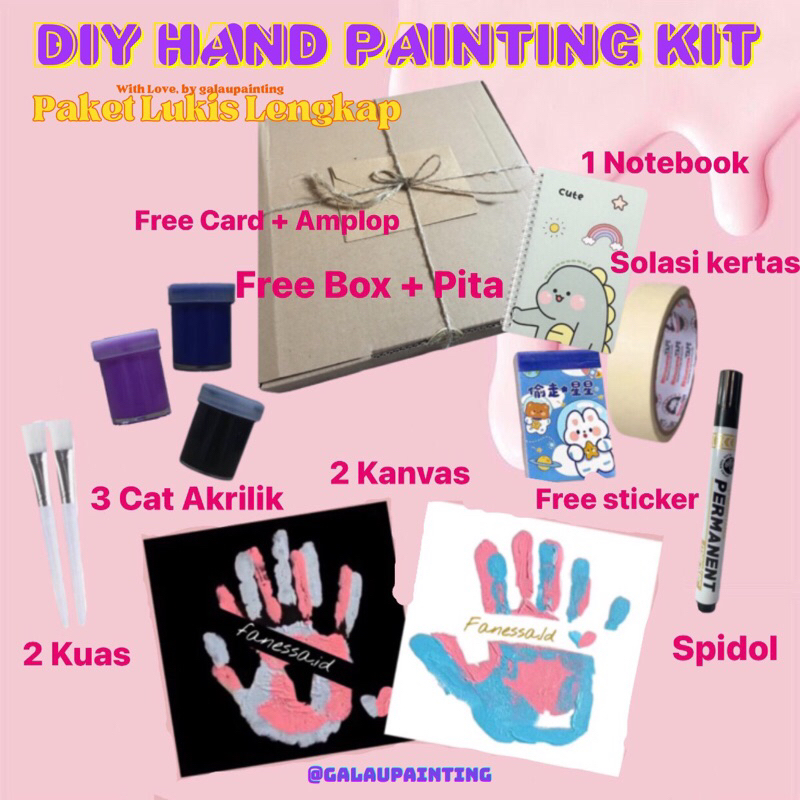 

Diy Hand Painting Kit | Paket Lukis Tangan by galaupainting