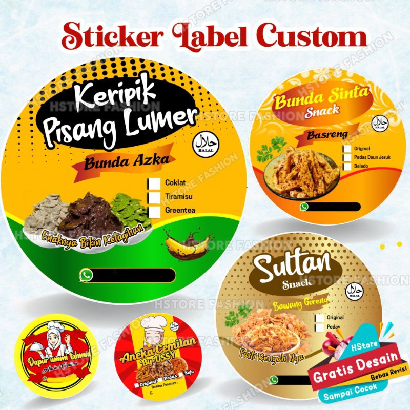 

[Desain Baru Fresh] Cetak Sticker Label Kemasan Cetak Logo Custom Free Desain