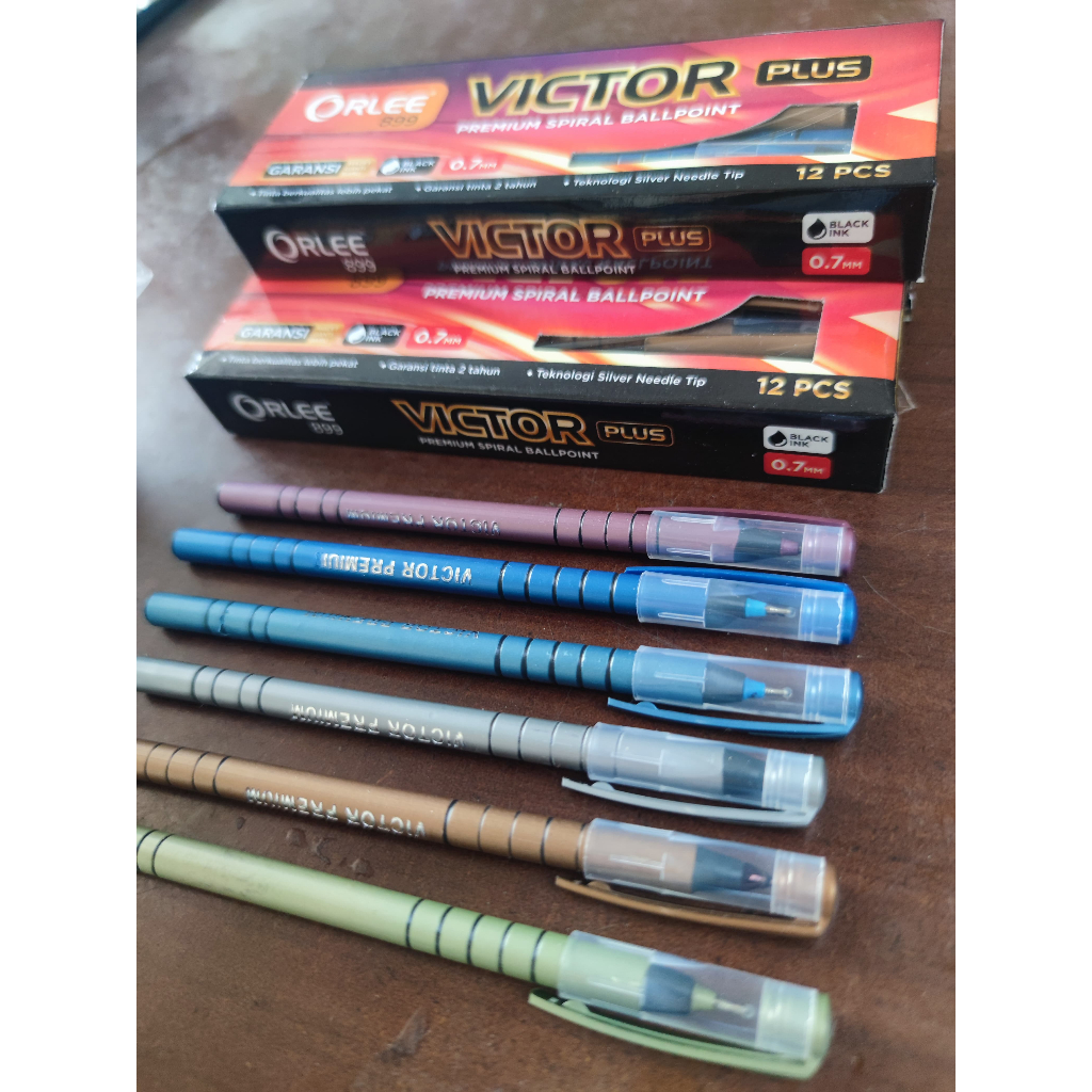 

Bolpoin Victor Spiral Premium - Kualitas Tulisan Luar Biasa (1 Lusin, 12 Pcs)