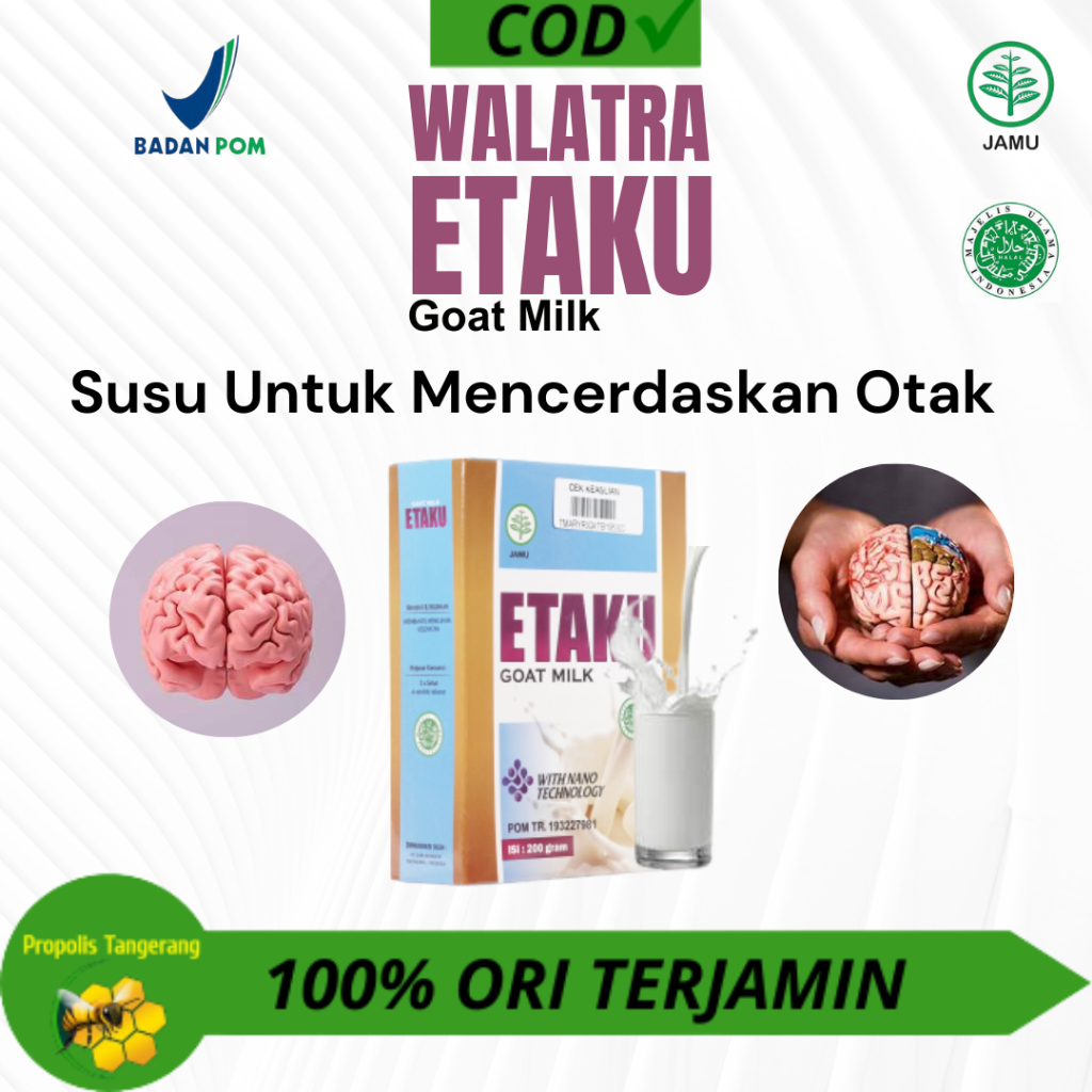 

Walatra Etaku Goat Milk - Susu Kambing 100% Original Susu Untuk Mencerdaskan Otak,Susu Untuk Susah Pokus ,Untuk Kesehatan Otak