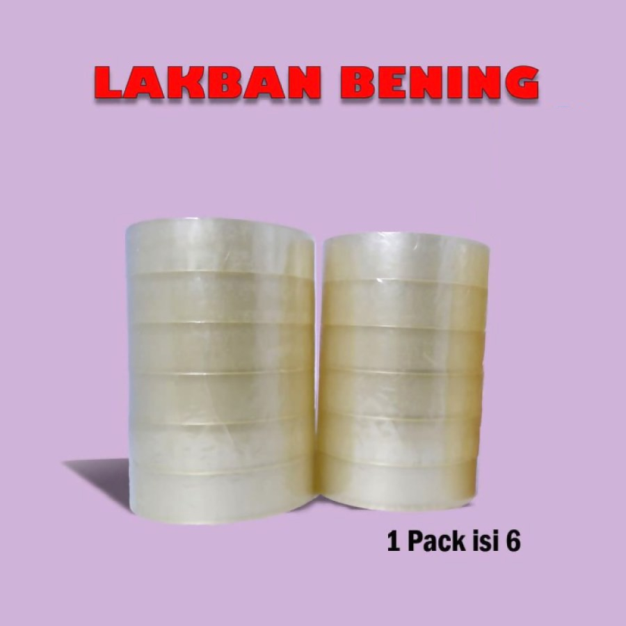 

Lakban Bening 1 Pack Isi 6 Pcs