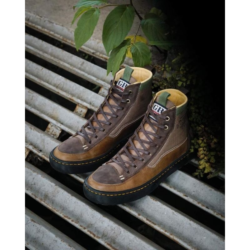 GR Company-Prospero Brown Tan | Sepatu Sneakers Kulit Pria