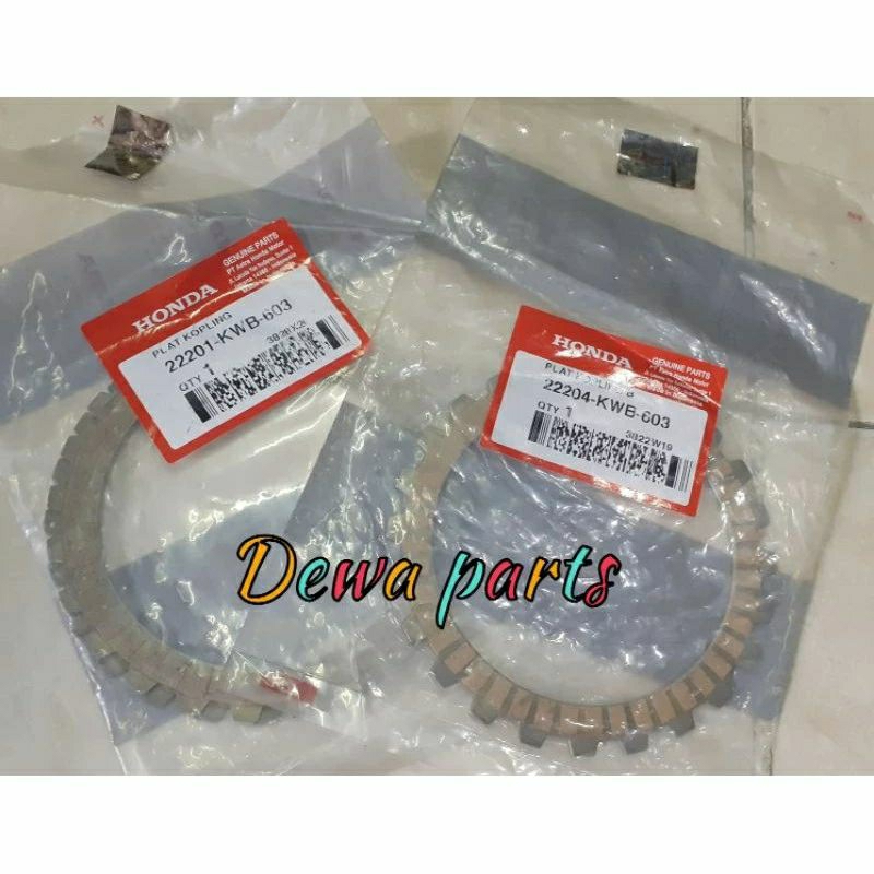 22201KWB603 22204KWB603 Kampas kopling set atau disk clutch revo absolute original ahm
