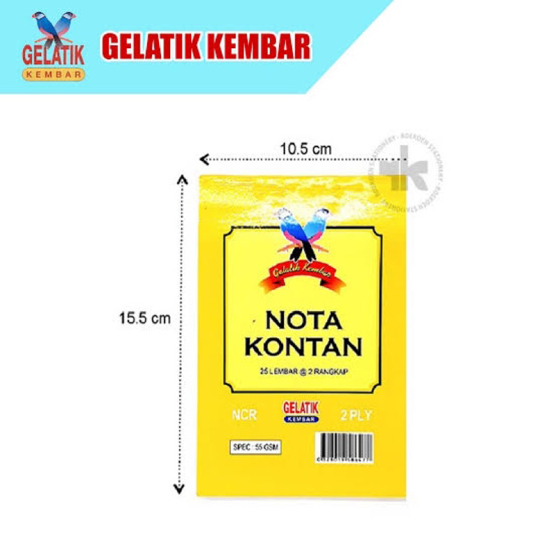 

Nota Kontan Gelatik kecil NCR 2 Ply