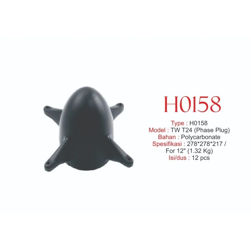 Horn H0158 Phase Plug Rudal  T24 import polycarbonate