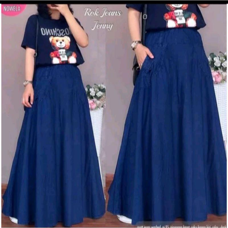 TERLARIS ROK JUMBO MAYUNG JEANS WASH/ROK WANITA/ROK KEKINIAN 2023/ROK MURAH