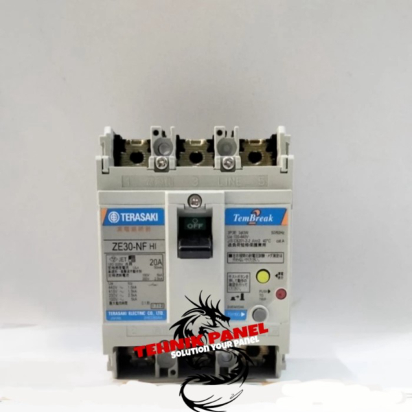 MCCB 3P 20A 15KA 30MA ZE30NF TERASAKI  Diskon