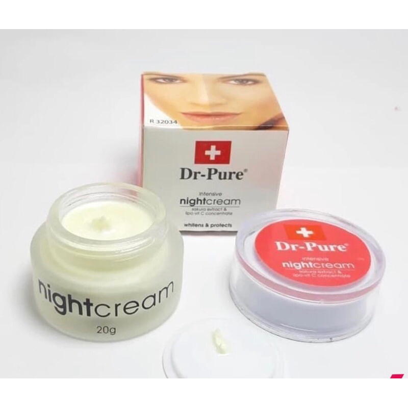 Dr Pure Night Cream 20gr | Pemutih Wajah