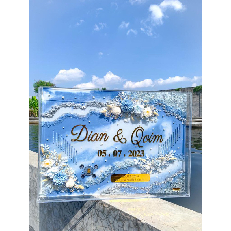 3 HARI JADI MAHAR RESIN FRAME AKRILIK MAHAR RESIN MURAH MAHAR VIRAL MAHAR AKRILIK MAHAR PERNIKAHAN