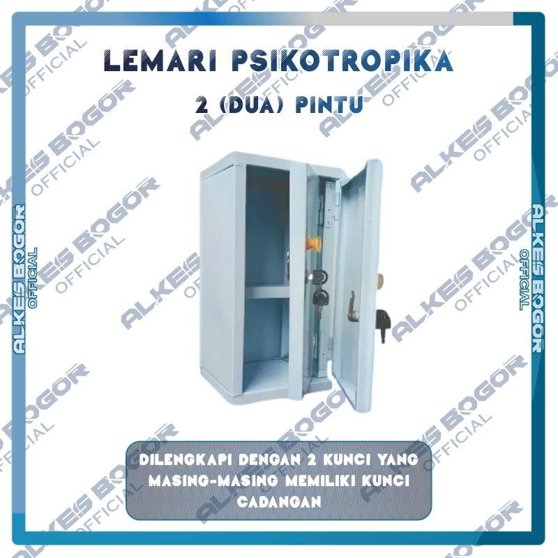 Lemari Obat medical Rumah Sakit | Lemari Narkotika 1 Pintu Double Kecil Besi