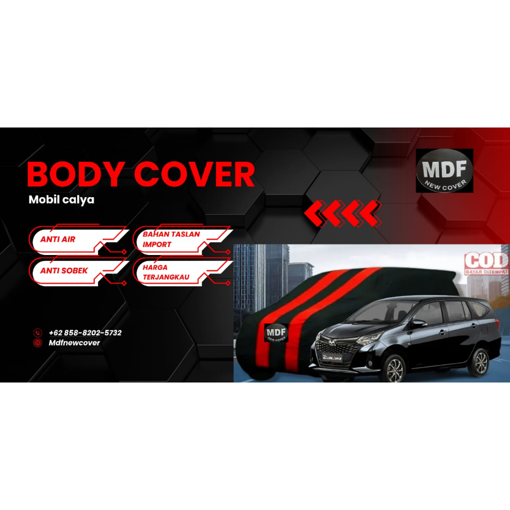COVER MOBIL /SARUNG MOBIL TOYOTA CALYA SIGRA BAHAN TASLAN OUTDOOR / INDOOR ANTI AIR /WATERPROOF