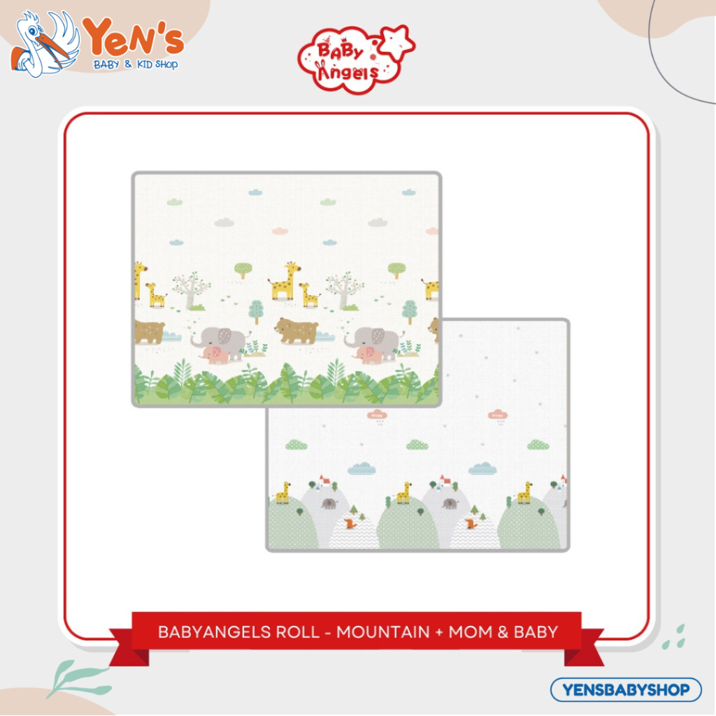 Baby Angels XPE Roll Playmat 150x180/150x200/180x200cm Double Side / Matras Karpet Lantai Bayi Korea