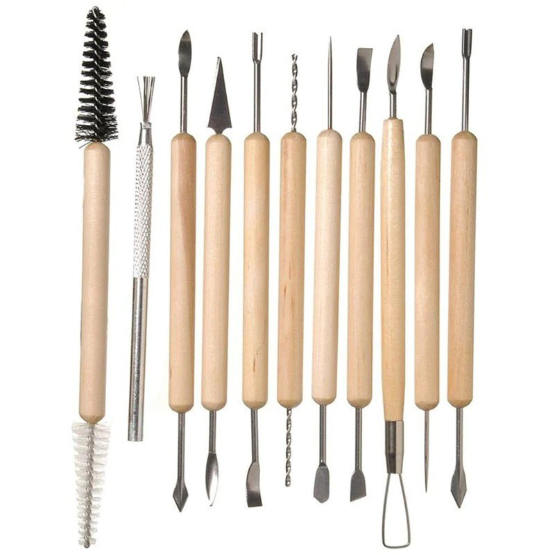 

Paket Lengkap Alat Ukir Tanah Liat Clay Pottery Modelling Tools Butsir 1set Isi 11Pcs E 0088-10B/6