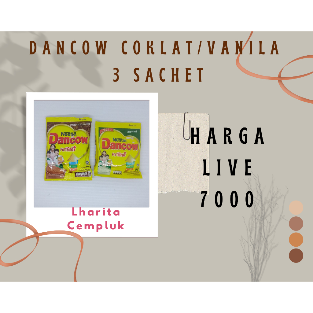 

SUSU DANCOW RASA COKLAT/VANILLA 3 SACHET