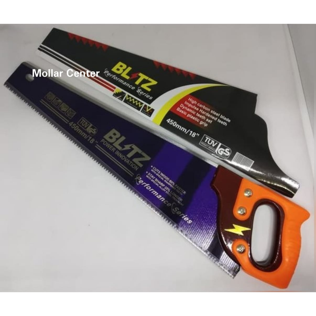 Gergaji Tangan Graji Gorok 3 Asah GG Kayu PVC BLITZ Performance 18"
