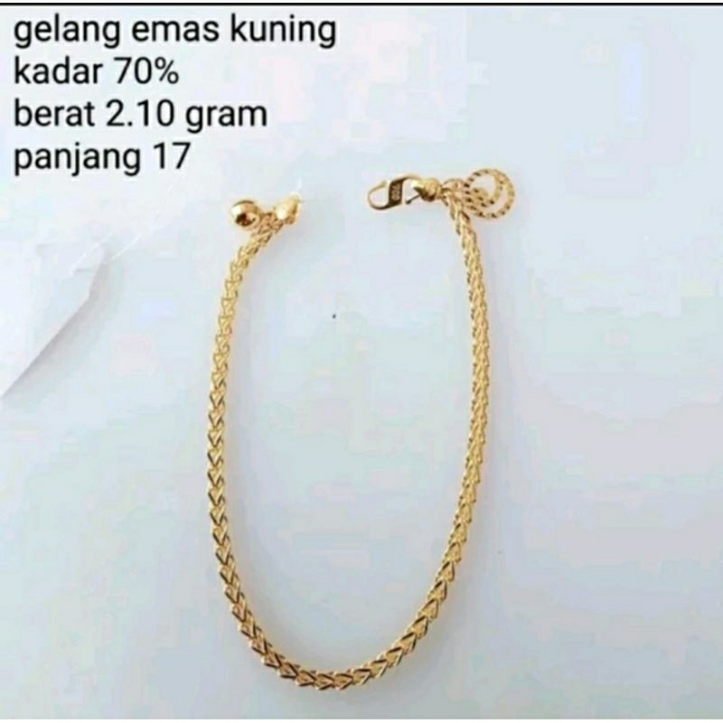 Gelang Rantai tangan emas kuning kadar 700