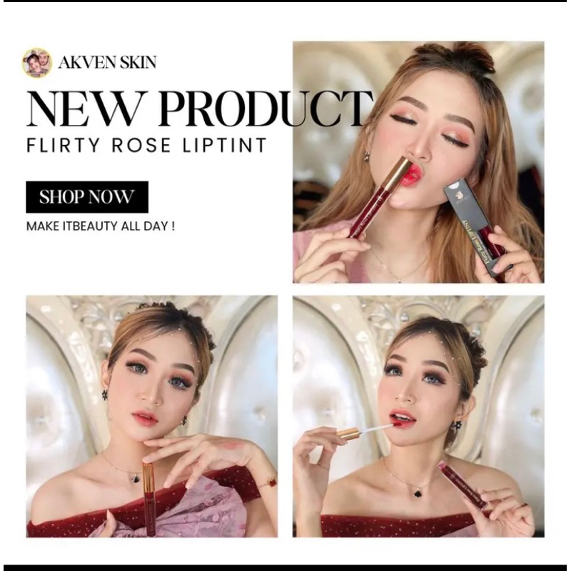 FLIRTY ROSE LIPTINT ORIGINAL BY AKVEN - Perawatan Bibir