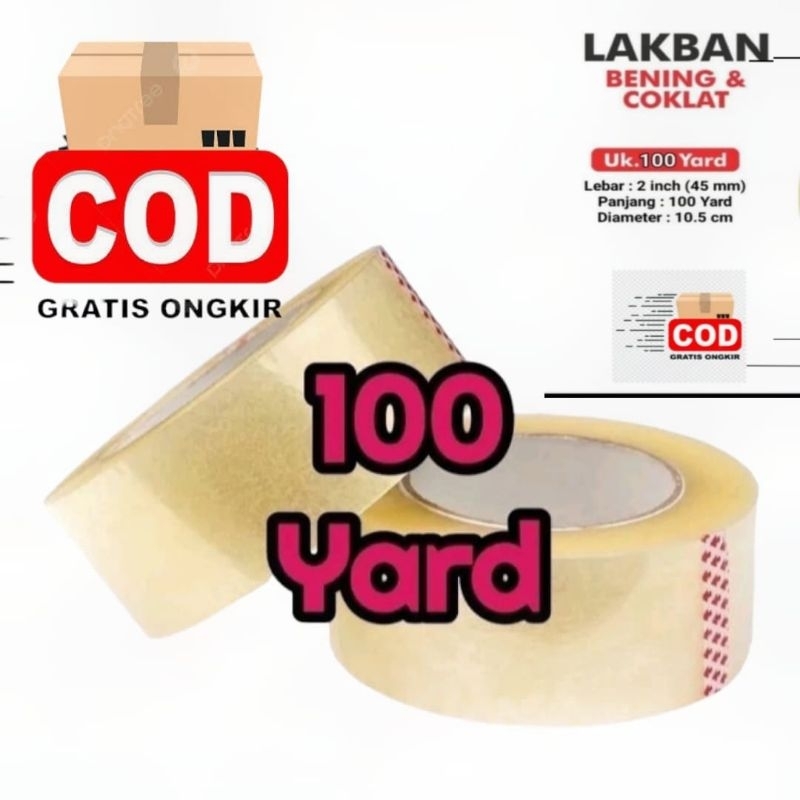 

lakban coklat-_ lak ban bening 45mm× 100 Yeard / 100 meter -Master Pack indonesia MPI