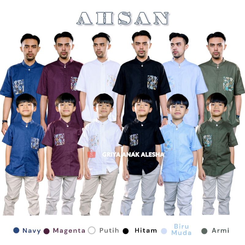 Koko Ahsan by althaff koko couple koko ayah dan anak koko bordir koko katun couple ayah dan anak