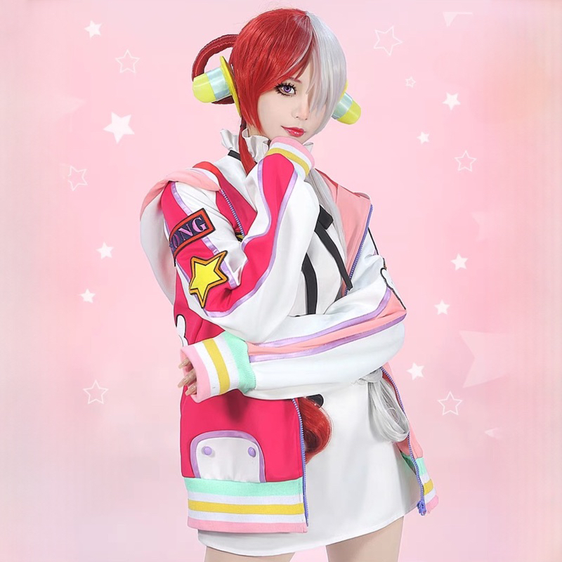 【Lolicos】Uta Cosplay Costume One Piece The Red Film Songstress Fullset Wig Anime Kostum The Shanks D