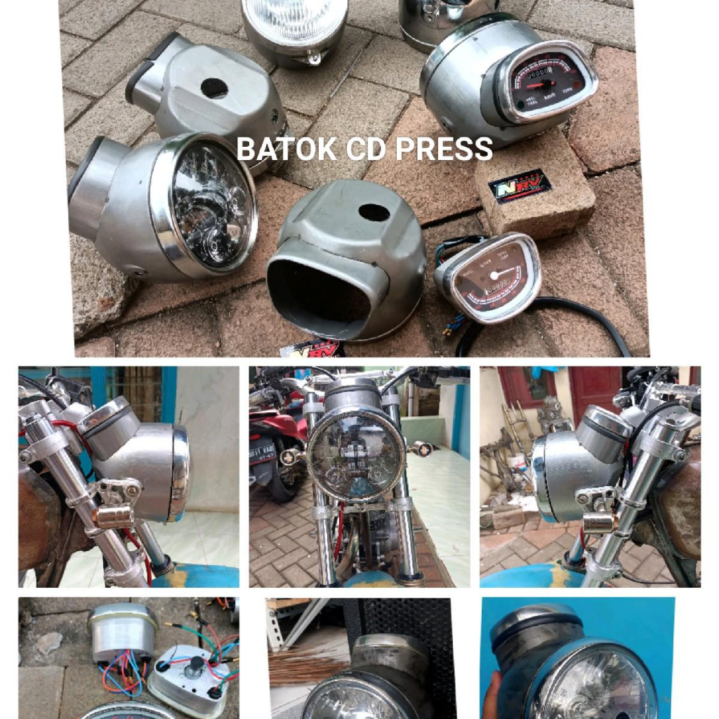 BATOK LAMPU CD PRESS BESI / BATOK LAMPU DEPAN CB PNP CB/GL100