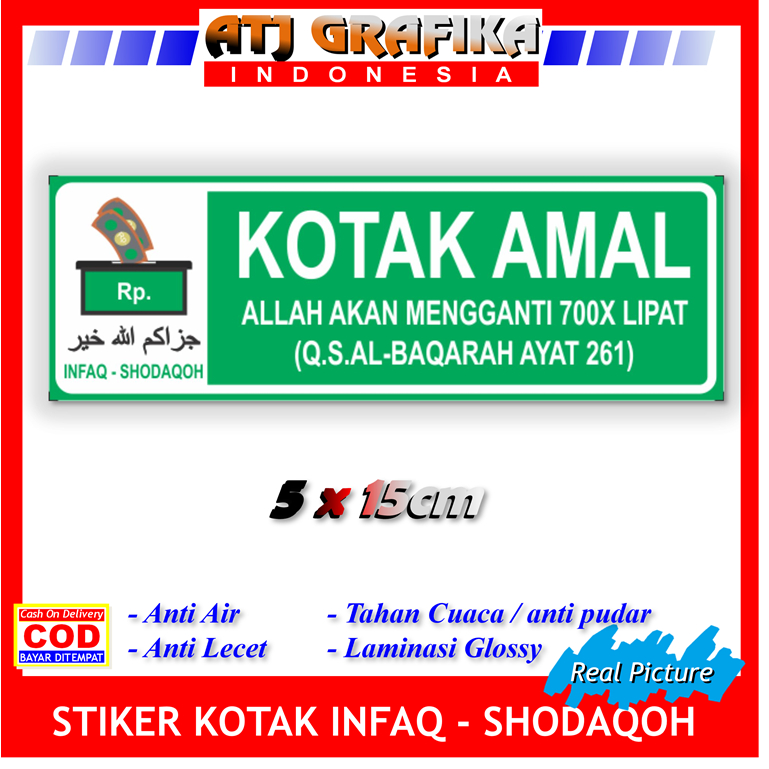 

Stiker label kotak amal uang masjid musholla sticker dana