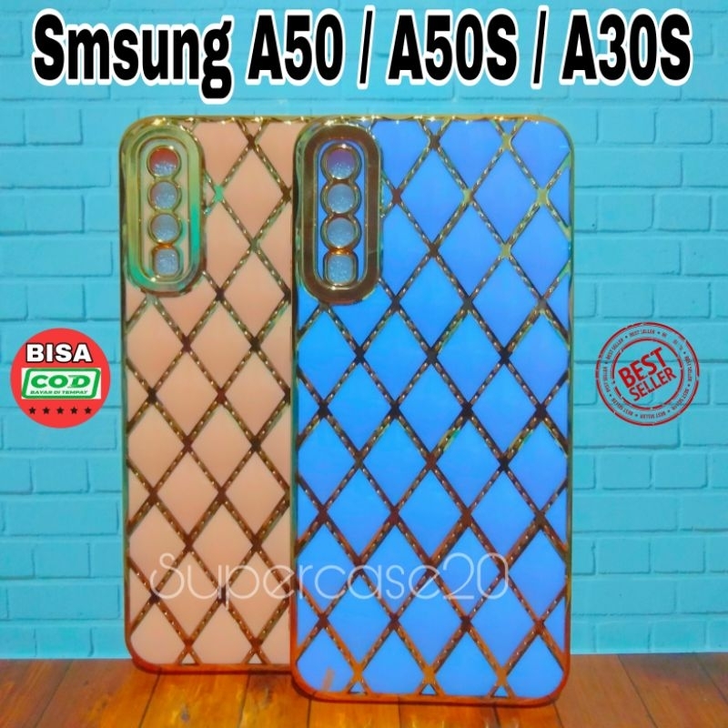 Samsung A50 A50S A50 5G Softcase List Gold Chorme Mewah Case Hape Cewek Gemoy