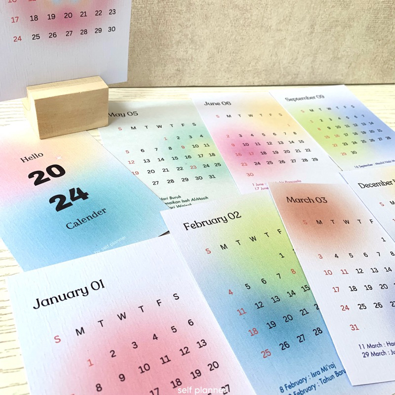 

DESK CALENDER 2024 Vol. 1 / KALENDER MEJA MINIMALIST AESTHETIC