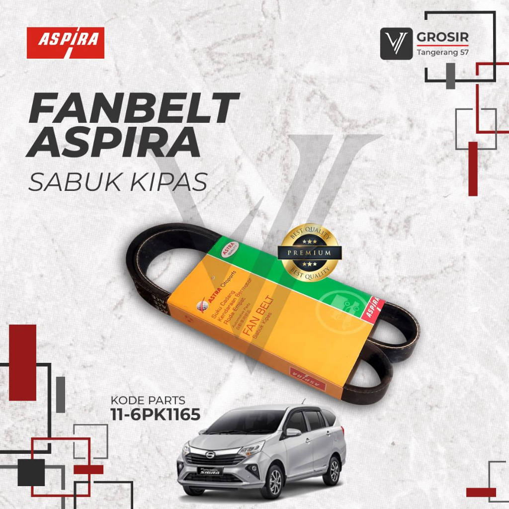 Aspira Fanbelt Calya Sigra 1200cc 6PK1165 V-Belt