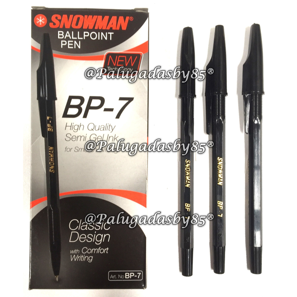 

(1 Biji) GROSIR Bolpen SNOWMAN BP-7 0.7mm Ballpoint Hitam / Ballpoint Snowman BP-7 / Pulpen Snowman BP 7 / Bolpoin Snowman BP7