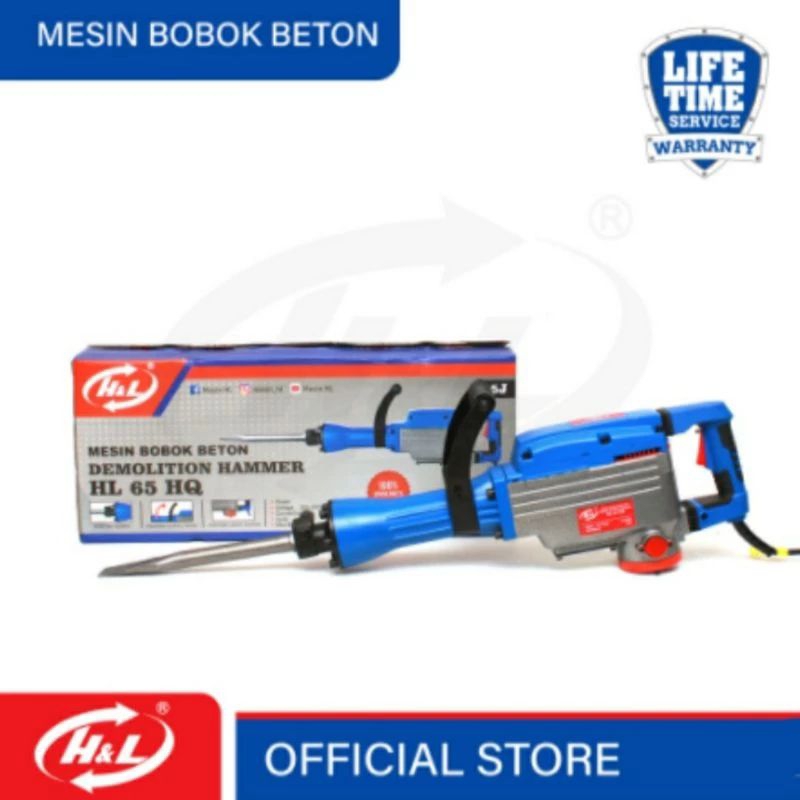 MESIN BOR BOBOK TEMBOK BETON DEMOLITON HAMMER H&L 65HQ