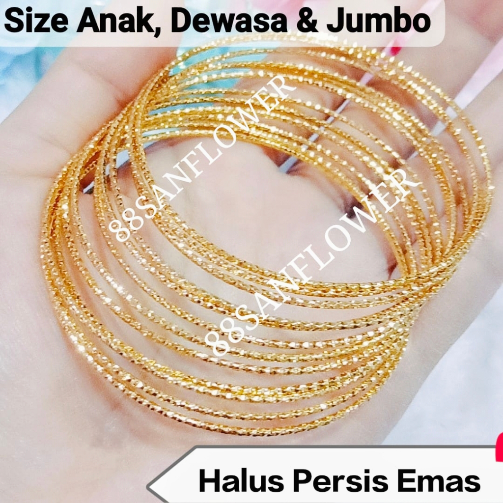 GELANG KERONCONG LAPIS EMAS 18k ANTI KARAT Gelang Kroncong India