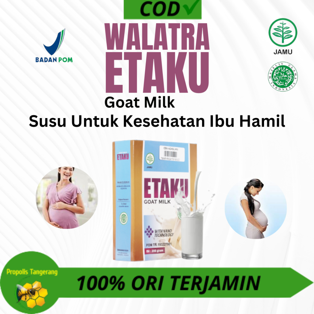 

Walatra Etaku Goat Milk - Susu Untuk Kesehatan Ibu Hamil,Memperlancar ASI,Susu Kambing Asli 100% Original