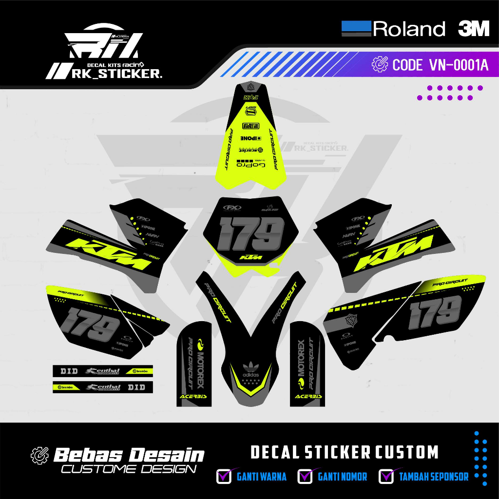 DECAL KTM 85 2014-2016 / KTM SIXDAY / KTM 85 OLD