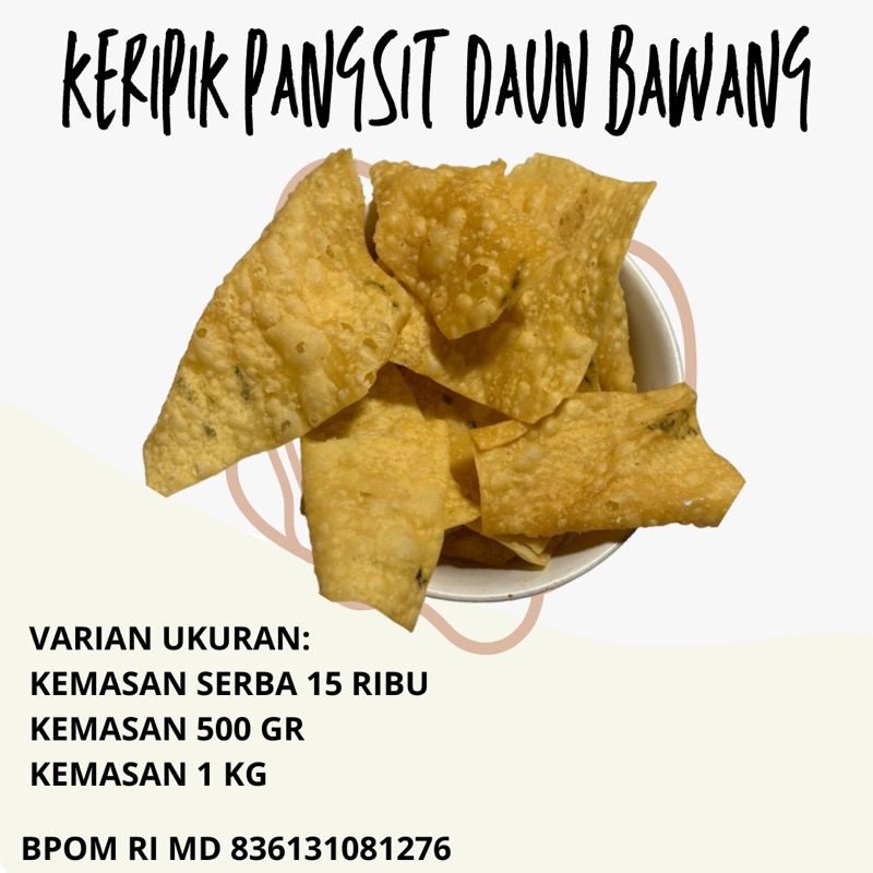 

KERIPIK BAWANG / KERIPIK PANGSIT / KERIPIK ACEH RASA GURIH DAN RENYAH KEMASAN 500 GRAM