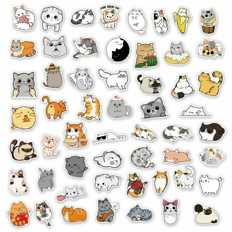 

Stiker Cutting KUCING LUCU Vinyl | Stiker Laptop Koper | Stiker Helm Tumbler Hp