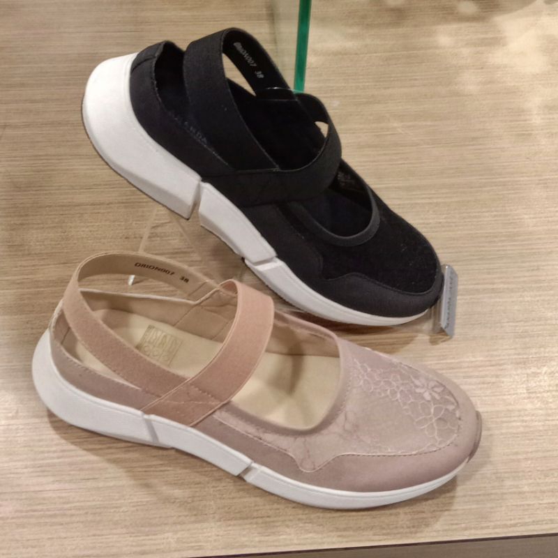 SNEAKERS SPORT MULES SLIP ON WANITA TERBARU AMANDA JANE'S || MULES SPORT KEKINIAN MOTIF BUNGA