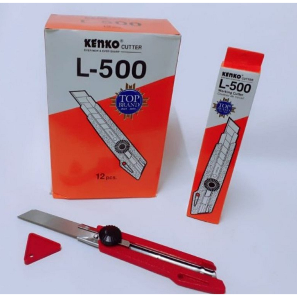 

Cutter Besar Kenko L-500 L500/ Pisau Kater Pemotong Kertas / Cutter Kecil (1pak/1lusin)
