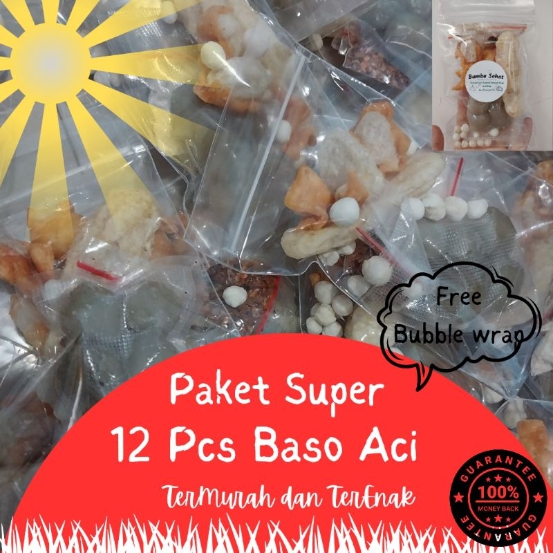 

Paket 12 Pack Baso Aci Mini Asli Garut Dower