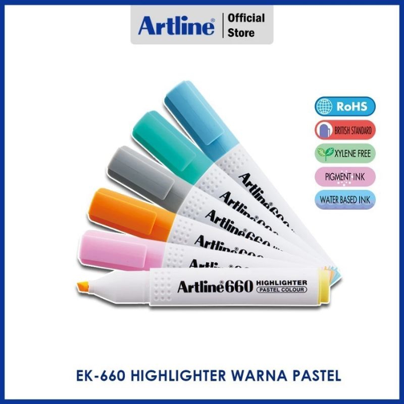 

ATK-POINT | ARTLINE Highlighter pastel 6warna /set