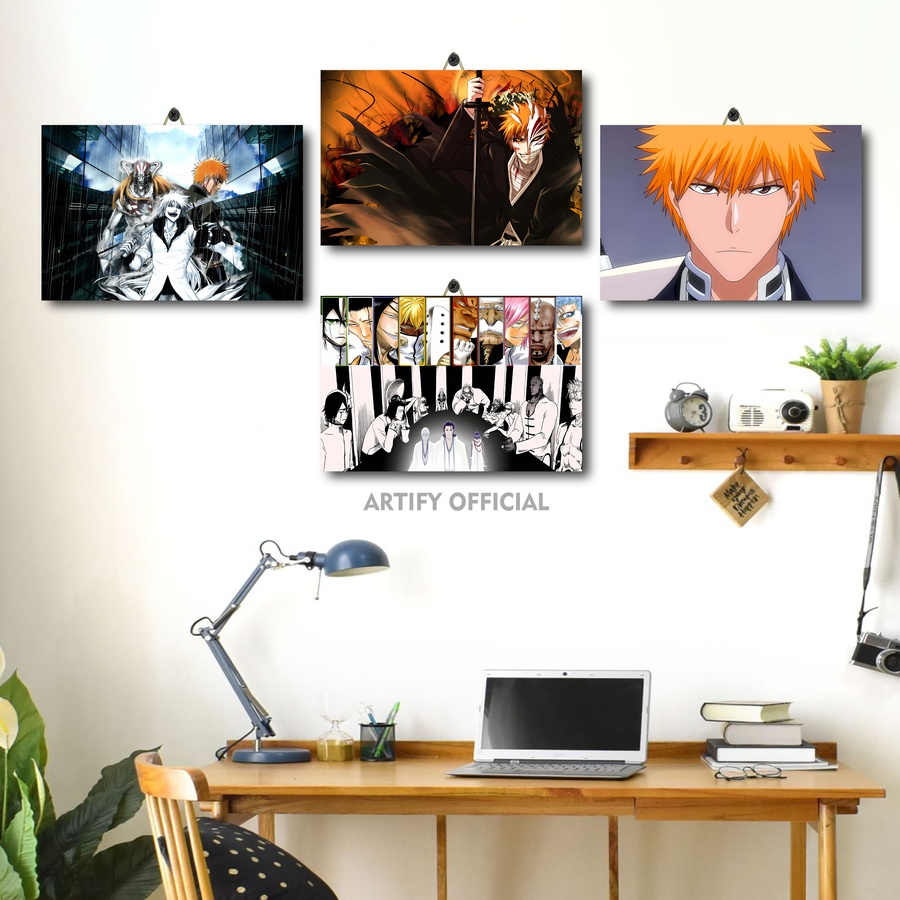 Hiasan Kamar Pria Gambar Bleach Toshiro Hitsugaya 20X30 | Artify Official| Pajangan Kamar Anak Anime