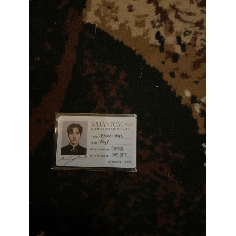 READY STOCK MD FANMEETING WAYV PHANTOM ID CARD HENDERY